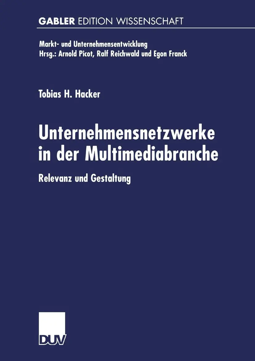 Cover: 9783824475735 | Unternehmensnetzwerke in der Multimediabranche | Tobias H. Hacker