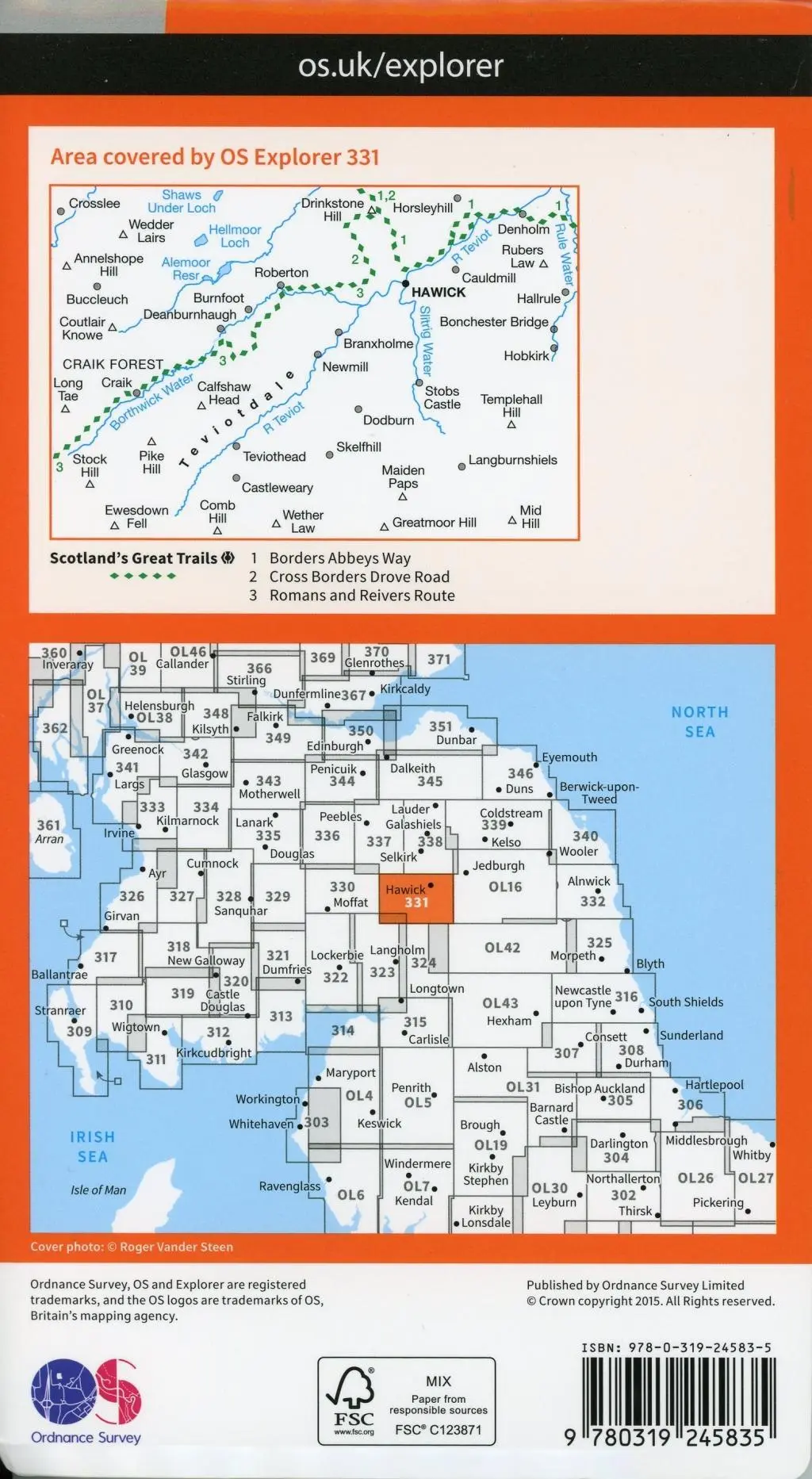 Bild: 9780319245835 | Teviotdale South | Ordnance Survey | (Land-)Karte | Karte/Landkarte