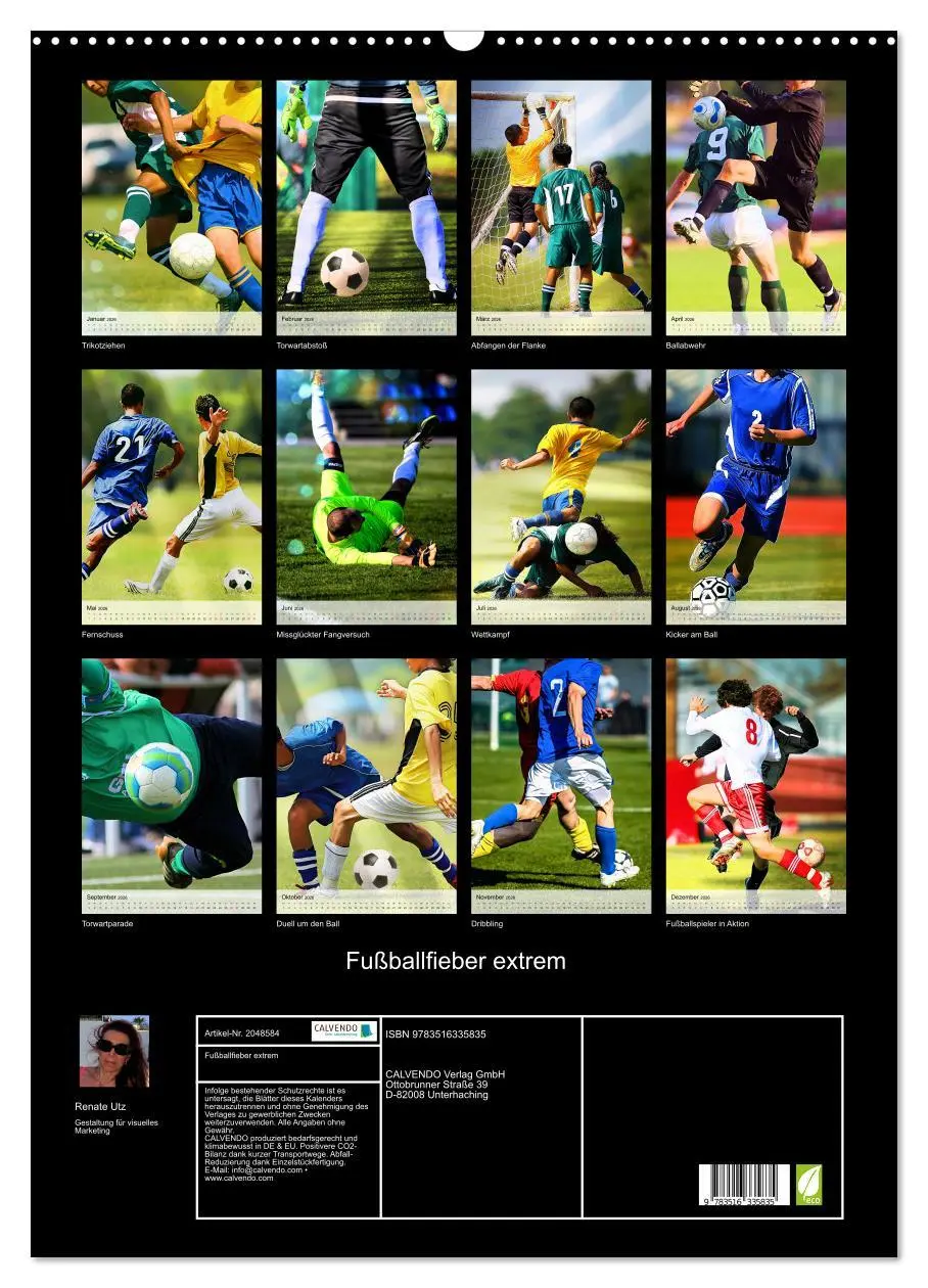 Bild: 9783516335835 | Fußballfieber extrem (Wandkalender 2026 DIN A2 hoch), CALVENDO...