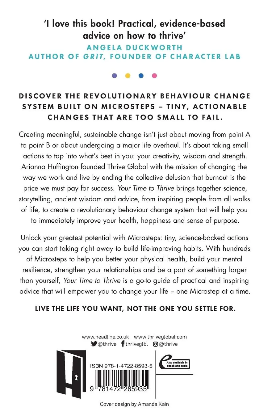 Rückseite: 9781472285935 | Your Time to Thrive | Arianna Huffington (u. a.) | Taschenbuch | 2023
