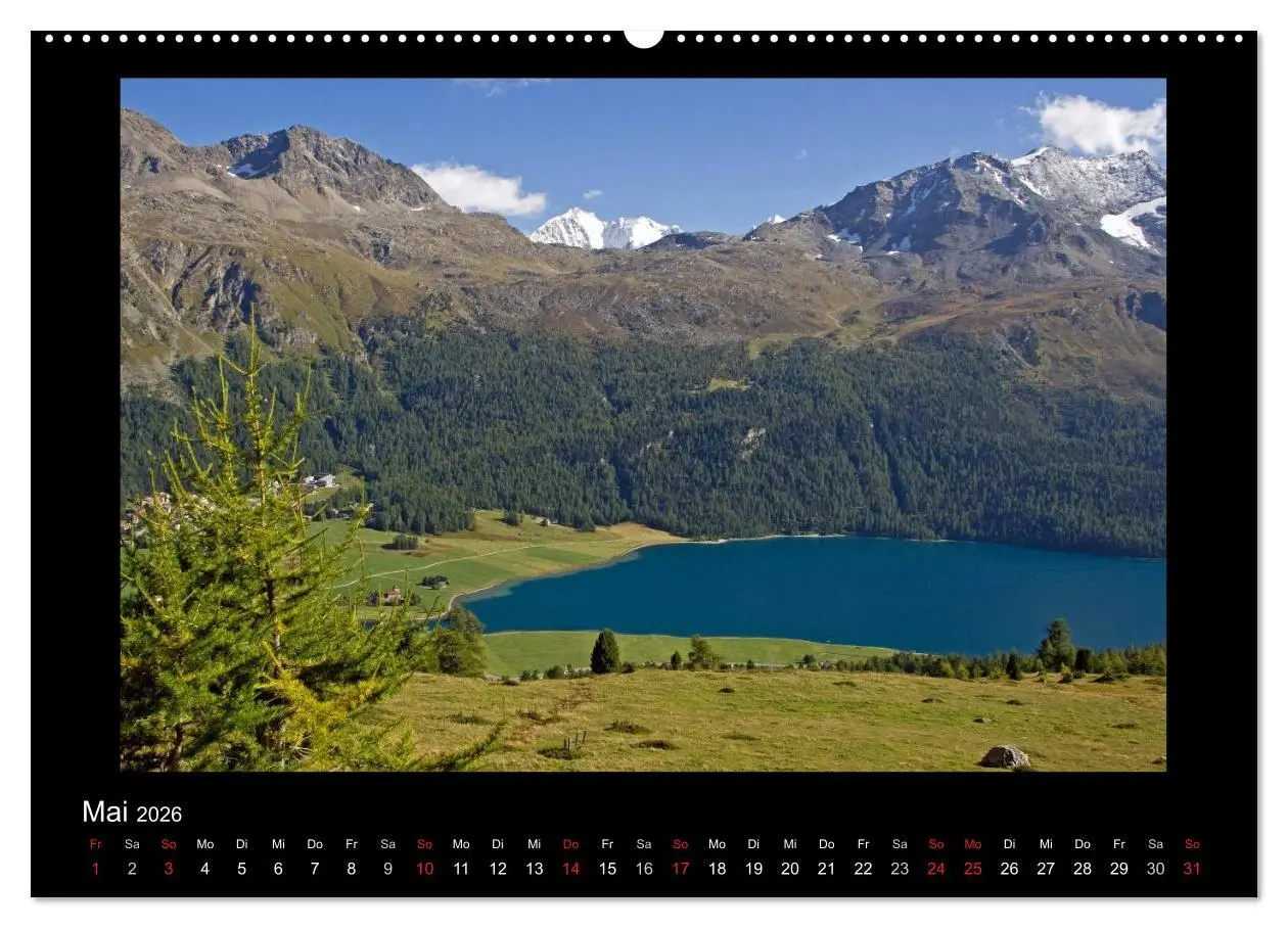 Bild: 9783516015935 | Oberengadin (hochwertiger Premium Wandkalender 2026 DIN A2 quer),...