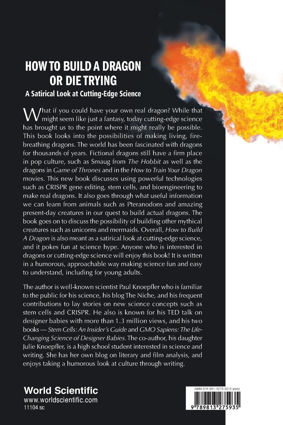 Rückseite: 9789813275935 | HOW TO BUILD A DRAGON OR DIE TRYING | Paul Knoepfler &amp; Julie Knoepfler