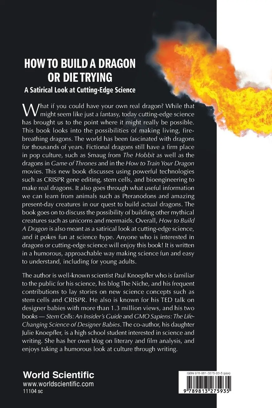 Rückseite: 9789813275935 | HOW TO BUILD A DRAGON OR DIE TRYING | Paul Knoepfler &amp; Julie Knoepfler