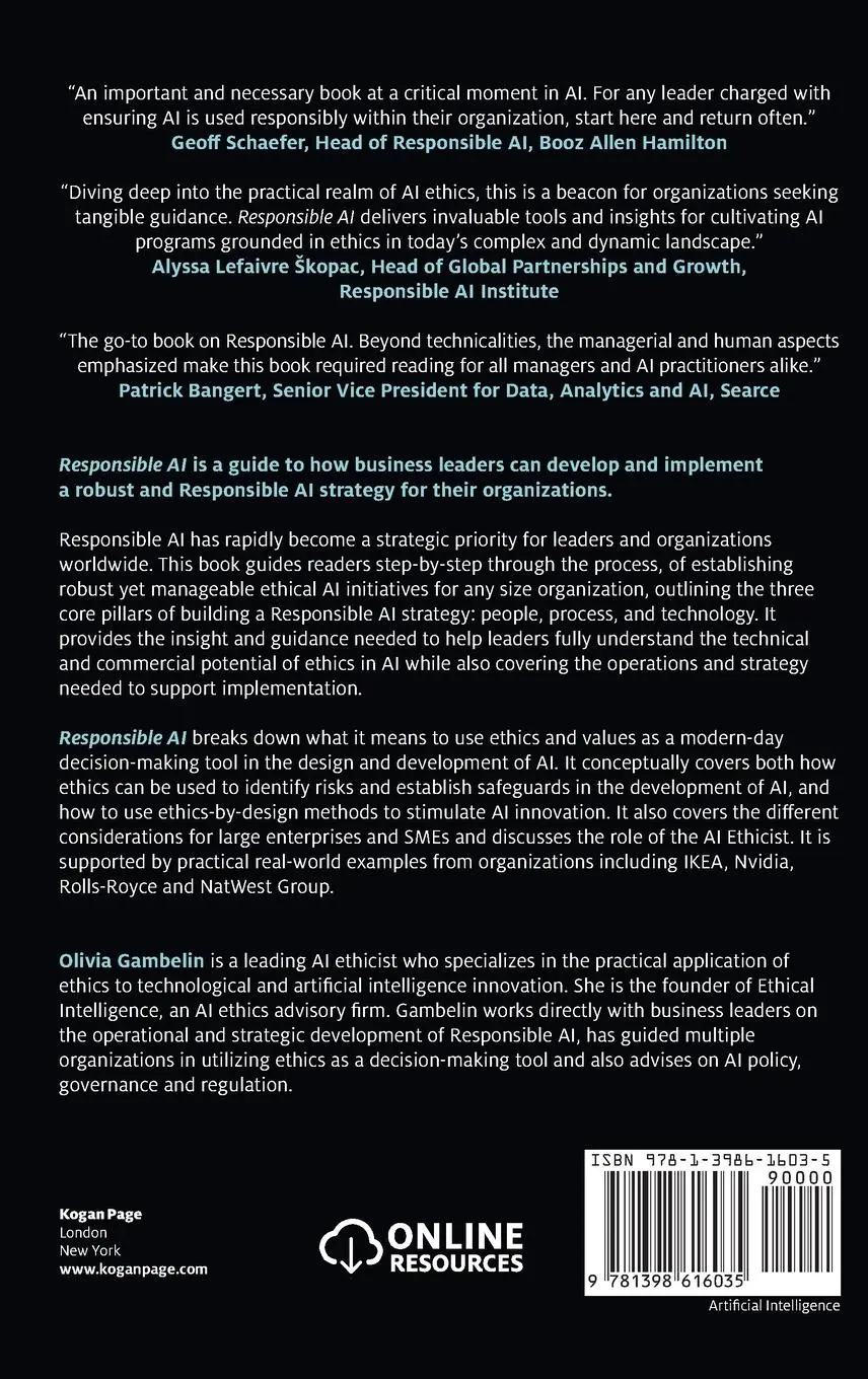 Rückseite: 9781398616035 | Responsible AI | Implement an Ethical Approach in Your Organization