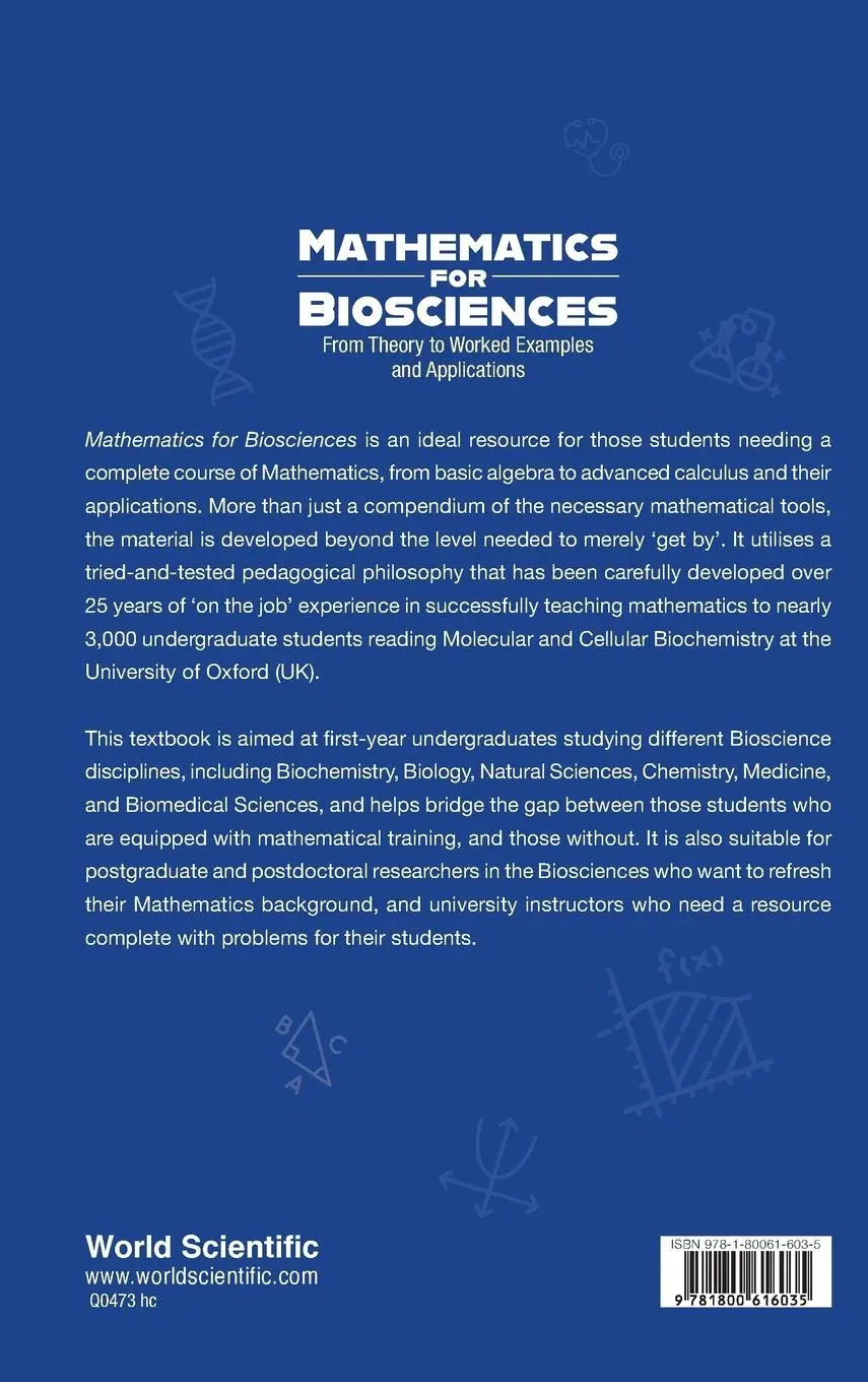 Rückseite: 9781800616035 | MATHEMATICS FOR BIOSCIENCES | Nicola Laurieri Elspeth F Garman | Buch