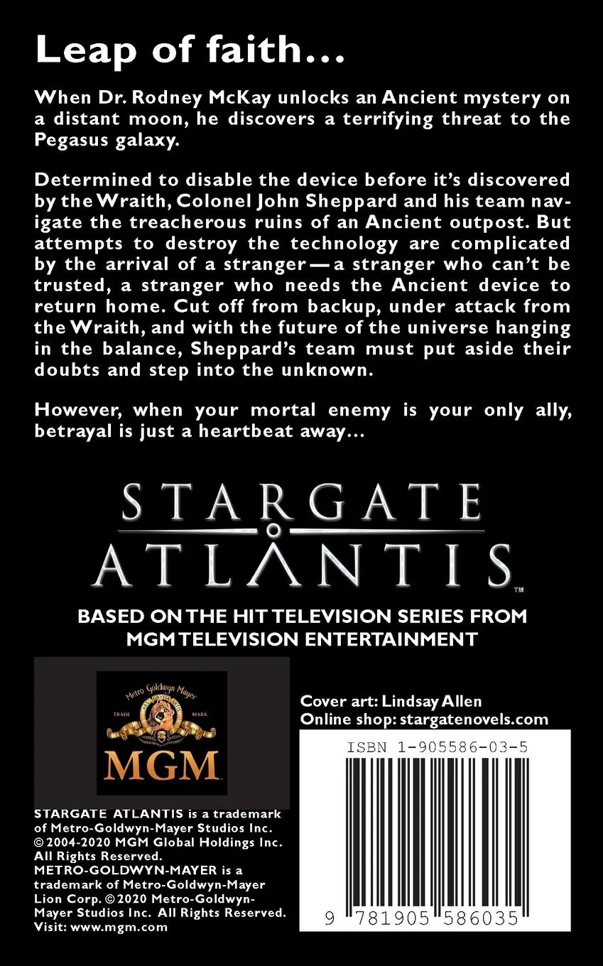 Rückseite: 9781905586035 | STARGATE ATLANTIS Entanglement | Martha Wells | Taschenbuch | Englisch