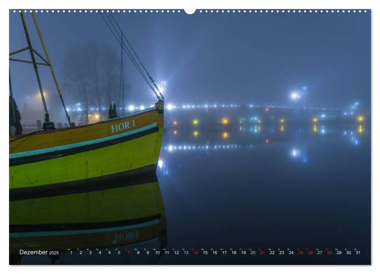 Bild: 9783435656035 | Nachts in Wilhelmshaven Edition mit maritimen Motiven (Wandkalender...