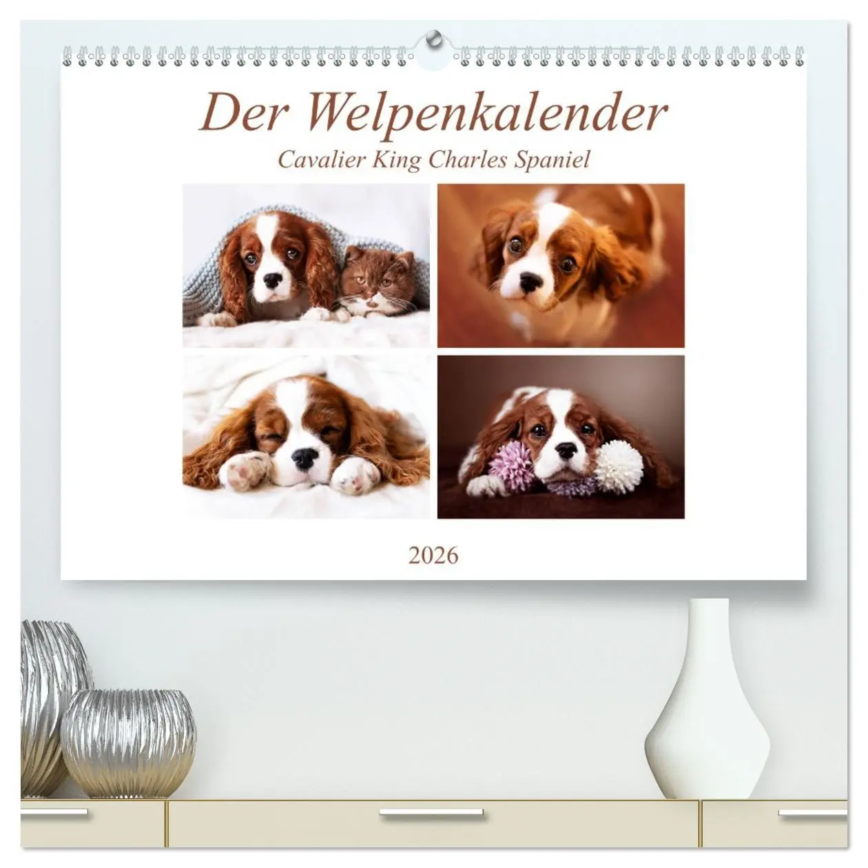 Cover: 9783457676035 | Der Welpenkalender - Cavalier King Charles Spaniel (hochwertiger...