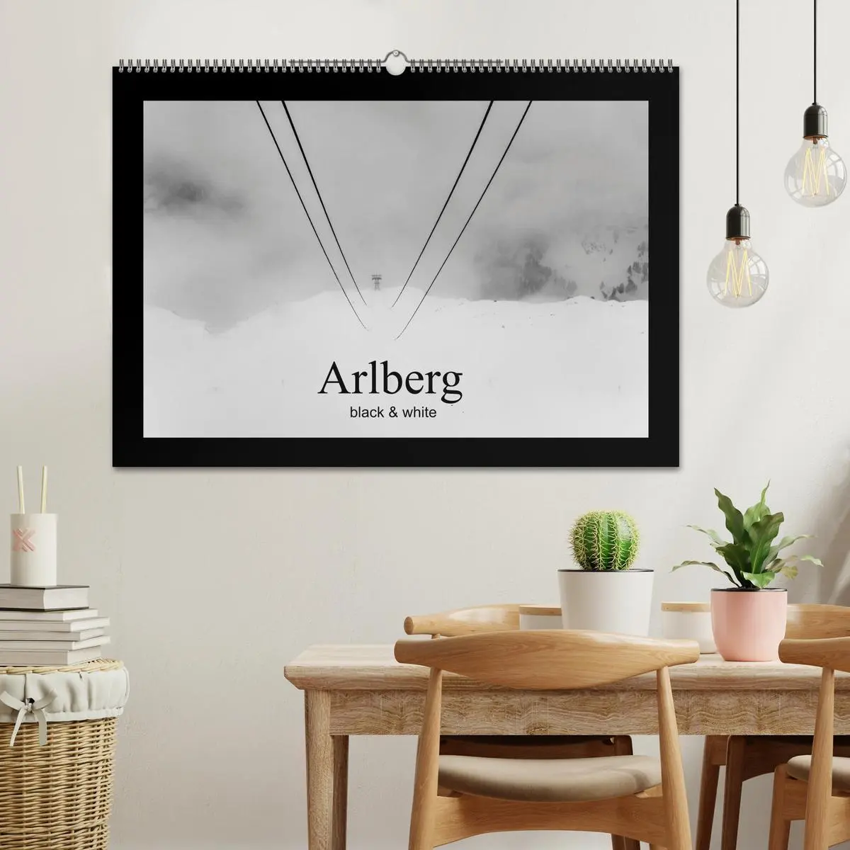 Bild: 9783457816035 | Arlberg black and white (Wandkalender 2026 DIN A2 quer), CALVENDO...