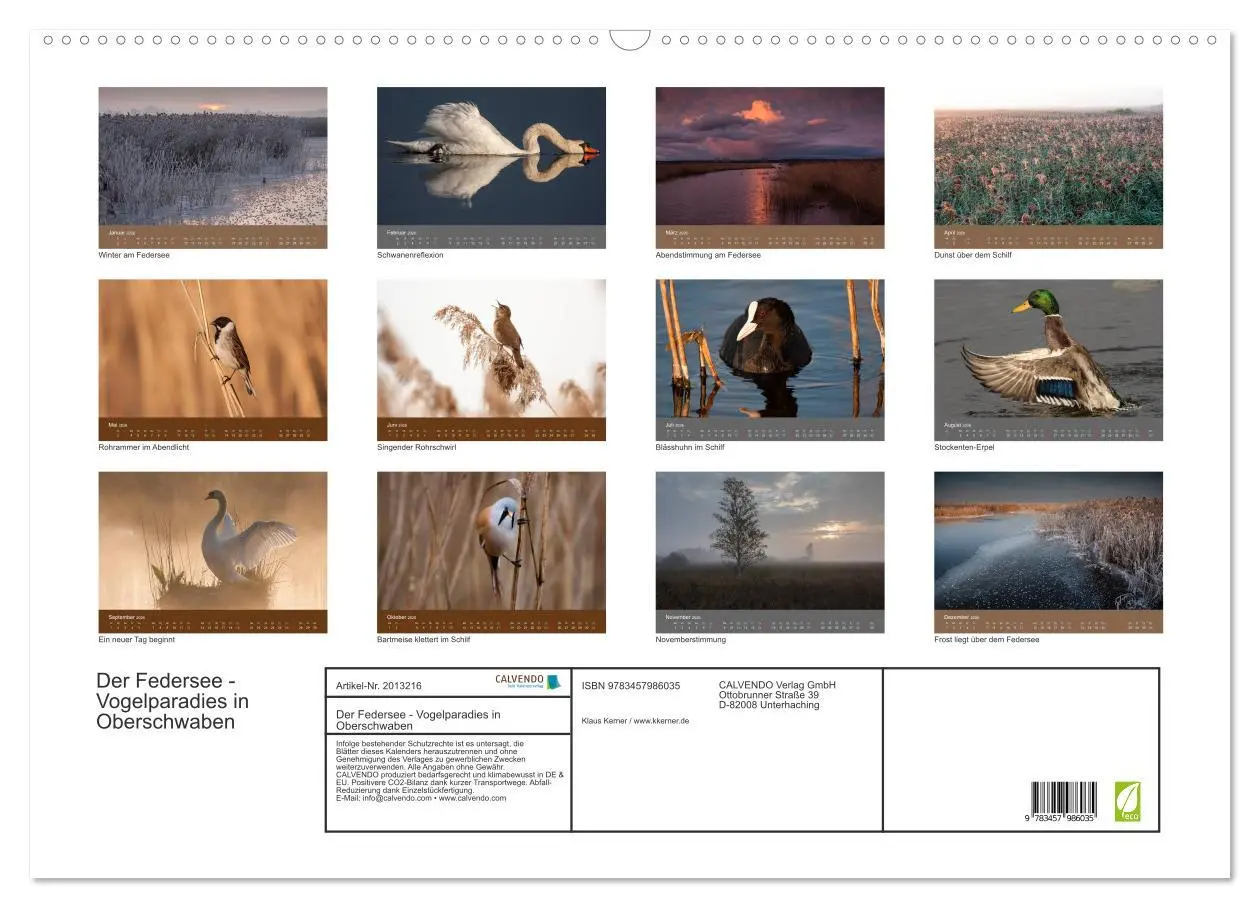 Bild: 9783457986035 | Der Federsee - Vogelparadies in Oberschwaben (Wandkalender 2026 DIN...