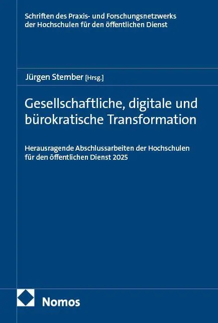 Cover: 9783756036035 | Gesellschaftliche, digitale und bürokratische Transformation | Stember
