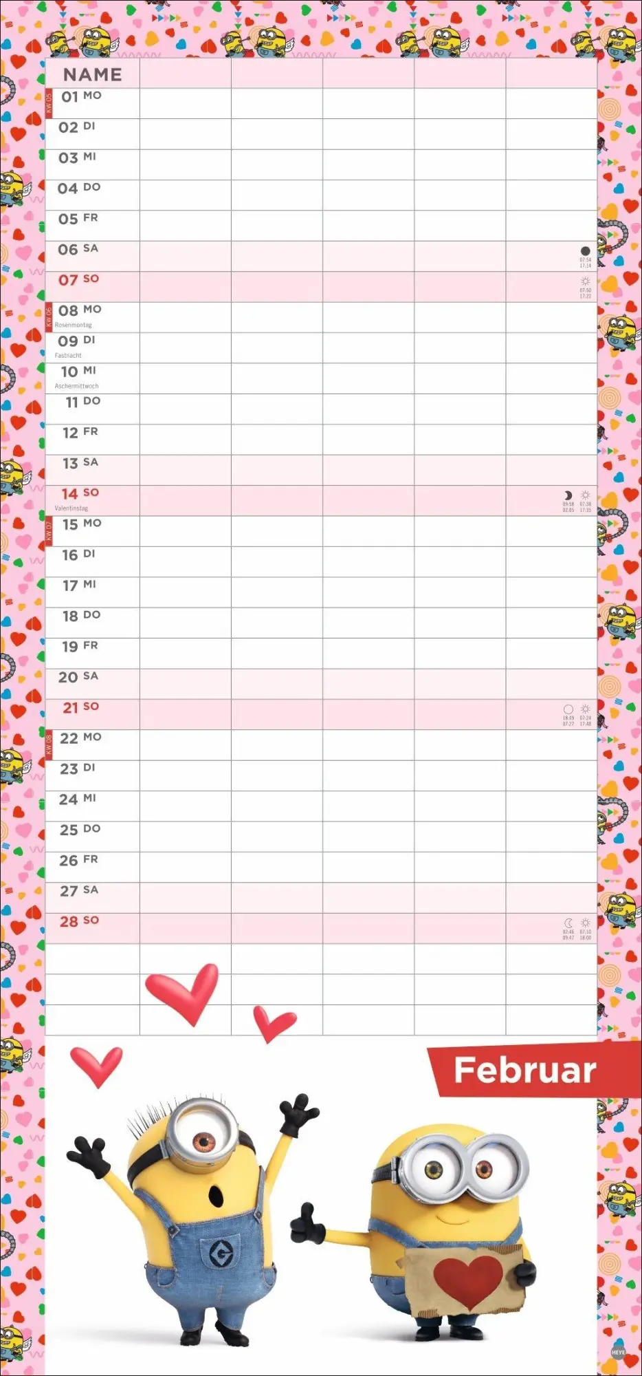 Bild: 9783756416035 | Minions Familienplaner 2027 | Heye | Kalender | Familienplaner Athesia