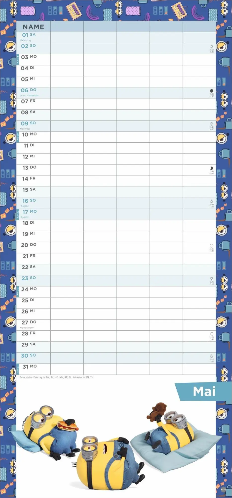Bild: 9783756416035 | Minions Familienplaner 2027 | Heye | Kalender | Familienplaner Athesia