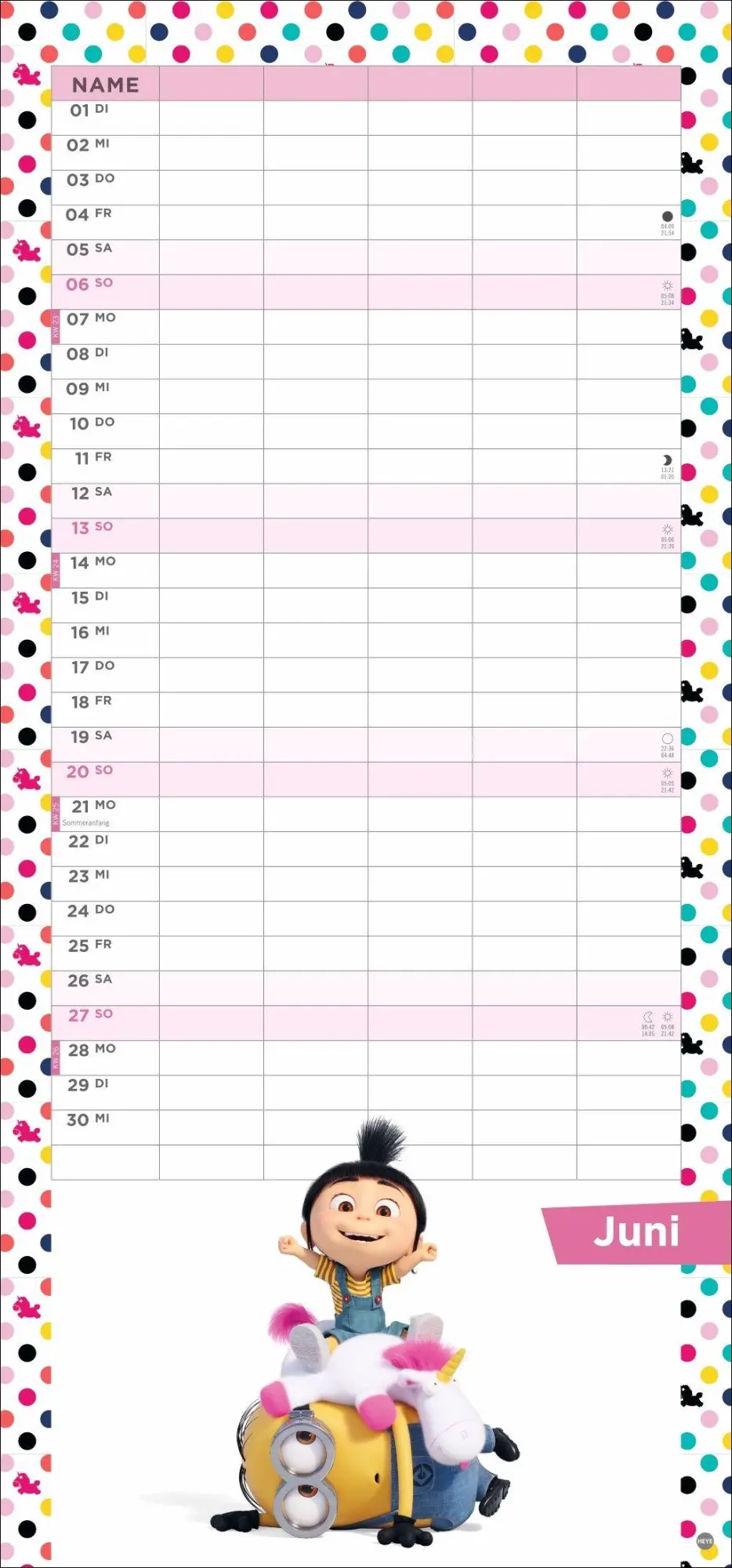Bild: 9783756416035 | Minions Familienplaner 2027 | Heye | Kalender | Familienplaner Athesia