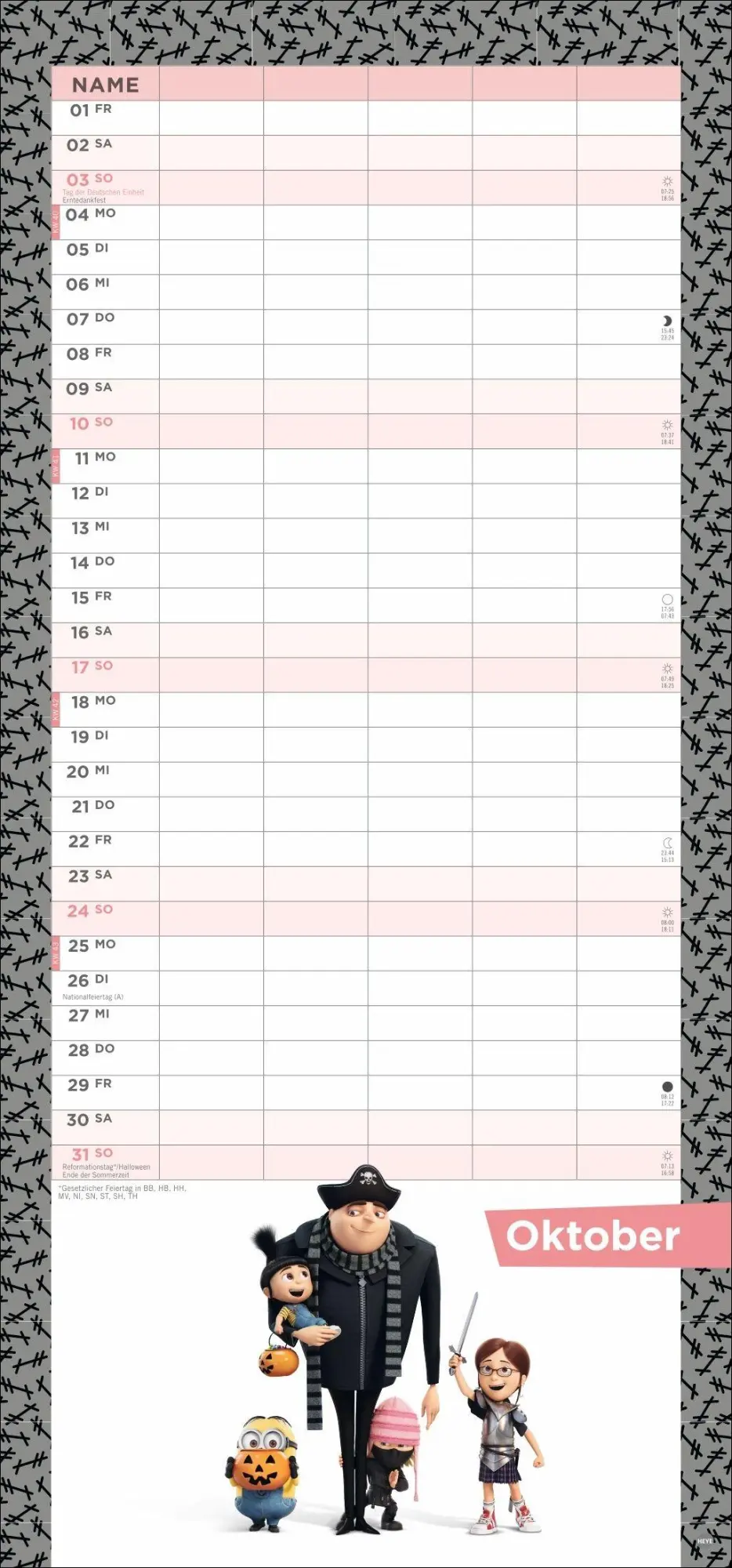 Bild: 9783756416035 | Minions Familienplaner 2027 | Heye | Kalender | Familienplaner Athesia