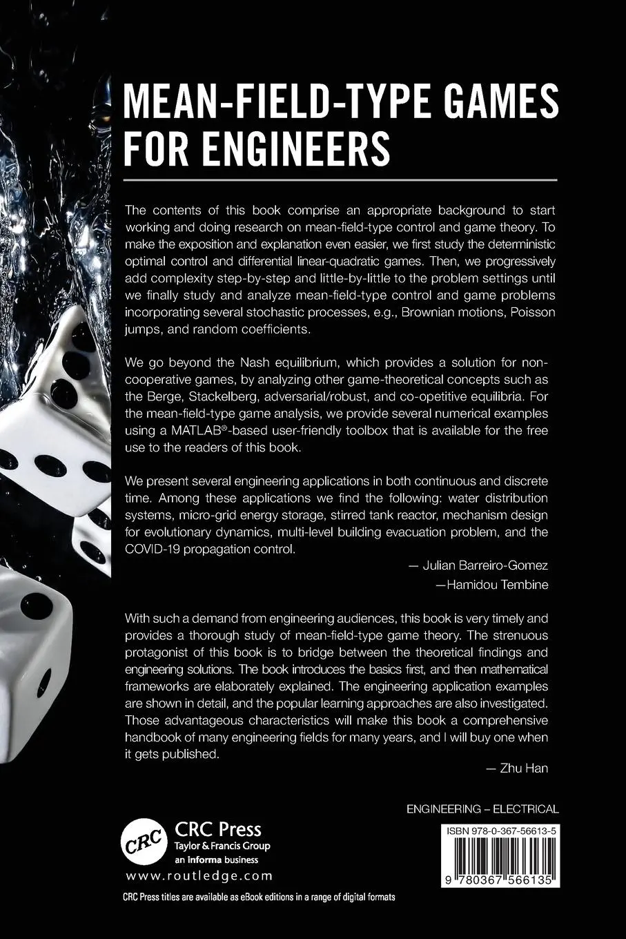 Rückseite: 9780367566135 | Mean-Field-Type Games for Engineers | Julian Barreiro-Gomez (u. a.)