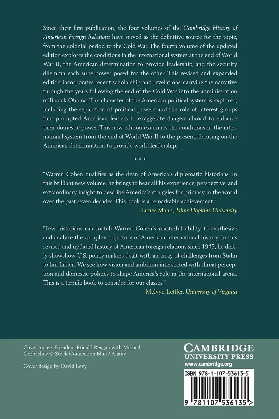 Rückseite: 9781107536135 | The New Cambridge History of American Foreign Relations | Cohen | Buch