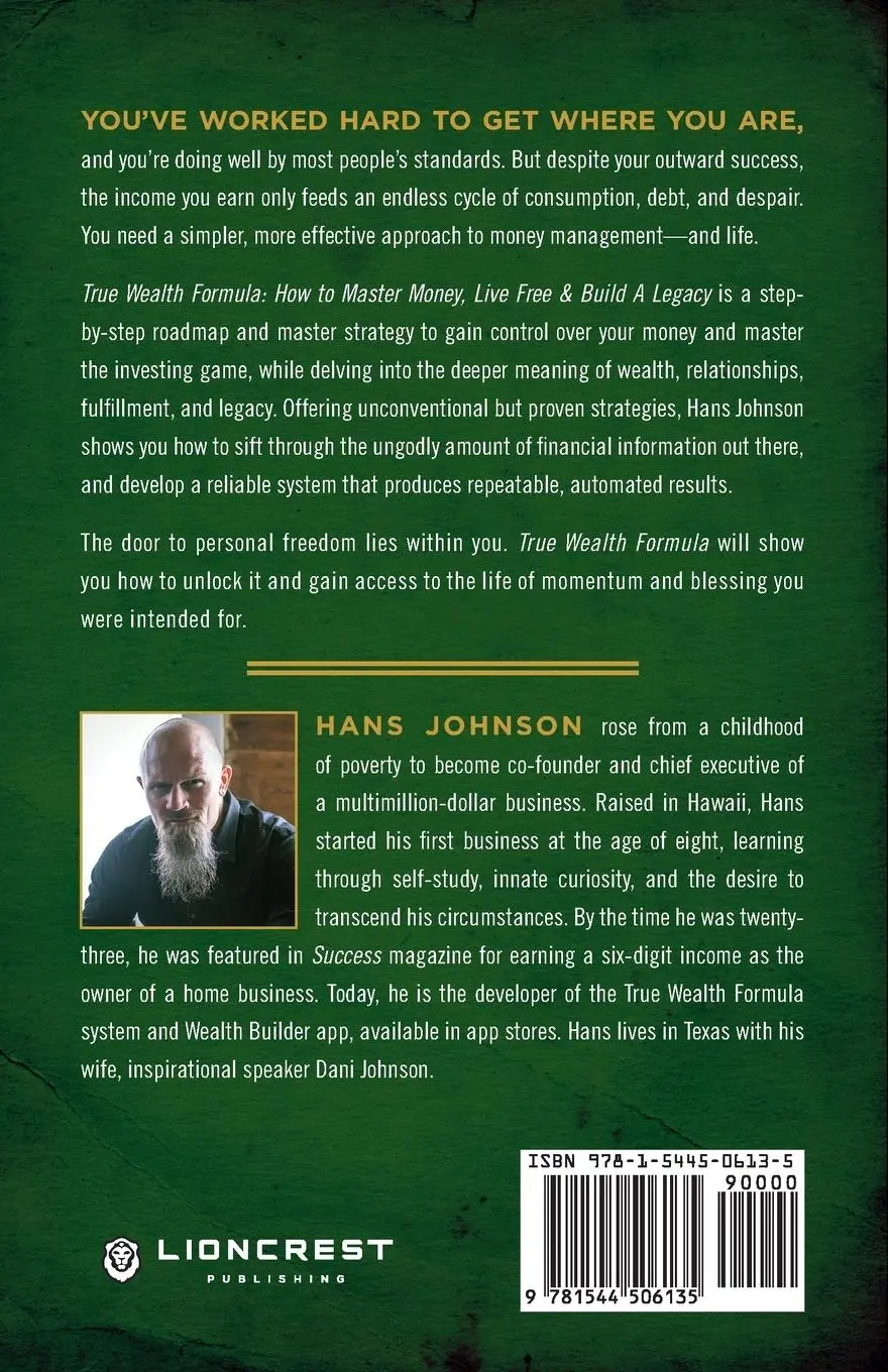 Rückseite: 9781544506135 | True Wealth Formula | How to Master Money, Live Free &amp; Build a Legacy