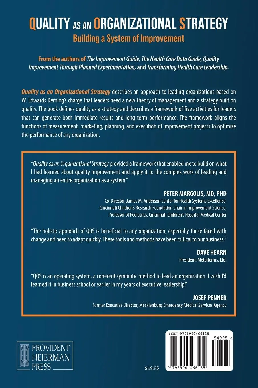 Rückseite: 9798990466135 | Quality as an Organizational Strategy | Clifford L. Norman (u. a.)