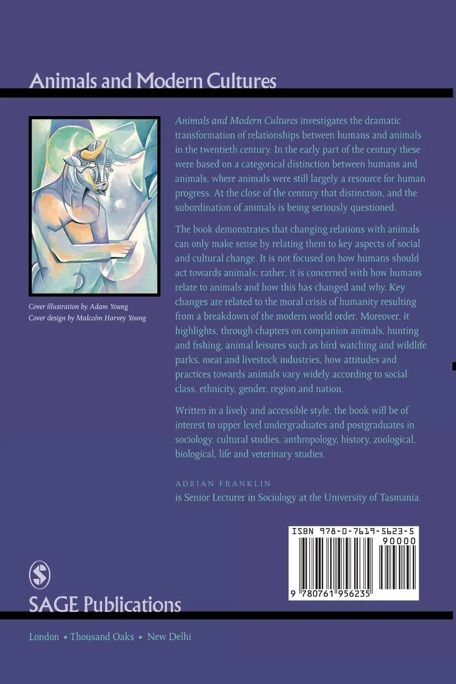 Rückseite: 9780761956235 | Animals and Modern Cultures | Adrian Franklin | Taschenbuch | Englisch