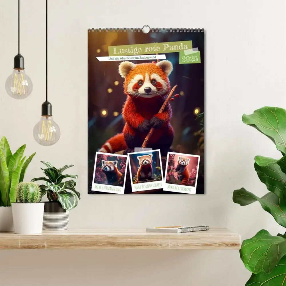 Bild: 9783435876235 | Lustige rote Panda (Wandkalender 2025 DIN A3 hoch), CALVENDO...