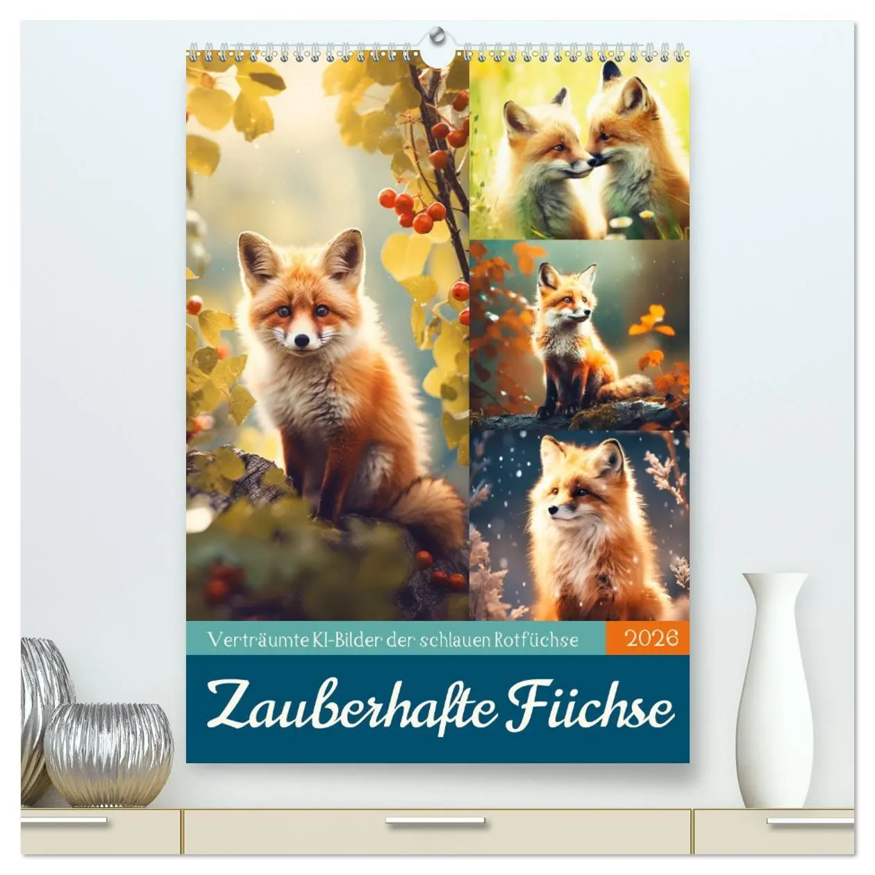 Cover: 9783516296235 | Zauberhafte Füchse (hochwertiger Premium Wandkalender 2026 DIN A2...