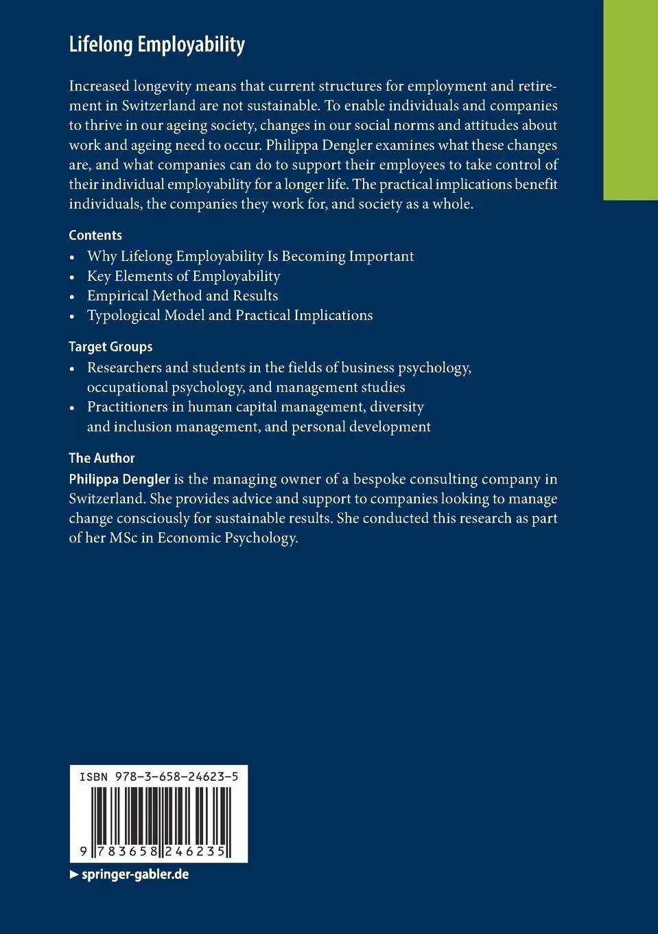 Rückseite: 9783658246235 | Lifelong Employability | Thriving in an Ageing Society | Dengler