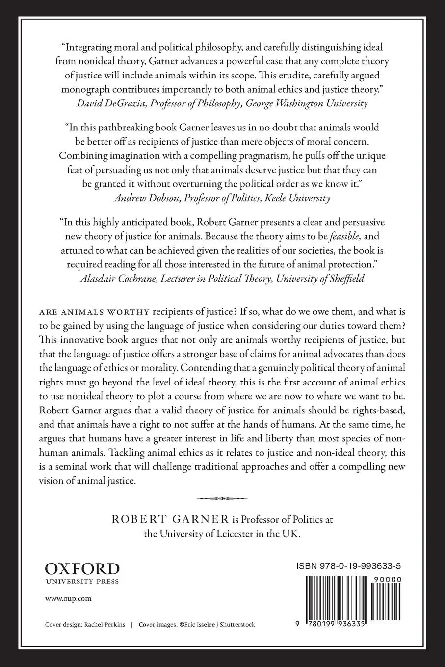 Rückseite: 9780199936335 | A Theory of Justice for Animals | Animal Rights in a Nonideal World