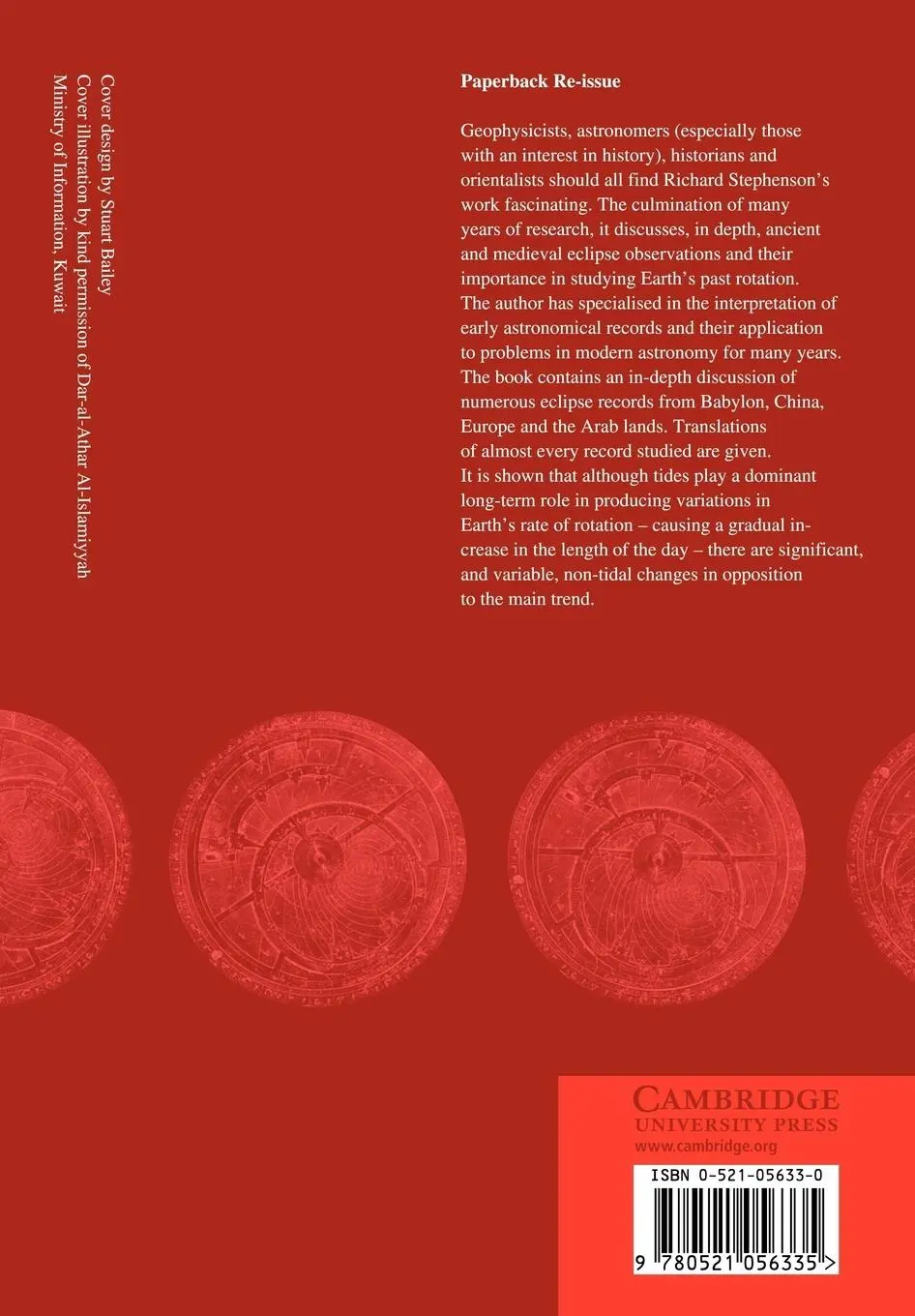 Rückseite: 9780521056335 | Historical Eclipses and Earth's Rotation | F. Richard Stephenson