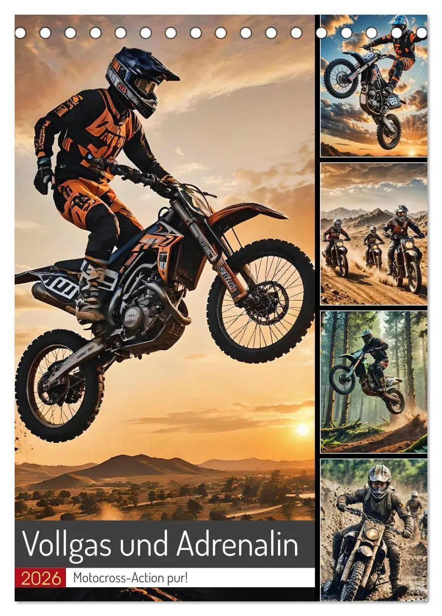 Cover: 9783457266335 | Vollgas und Adrenalin - Motocross-Action pur! (Tischkalender 2026...