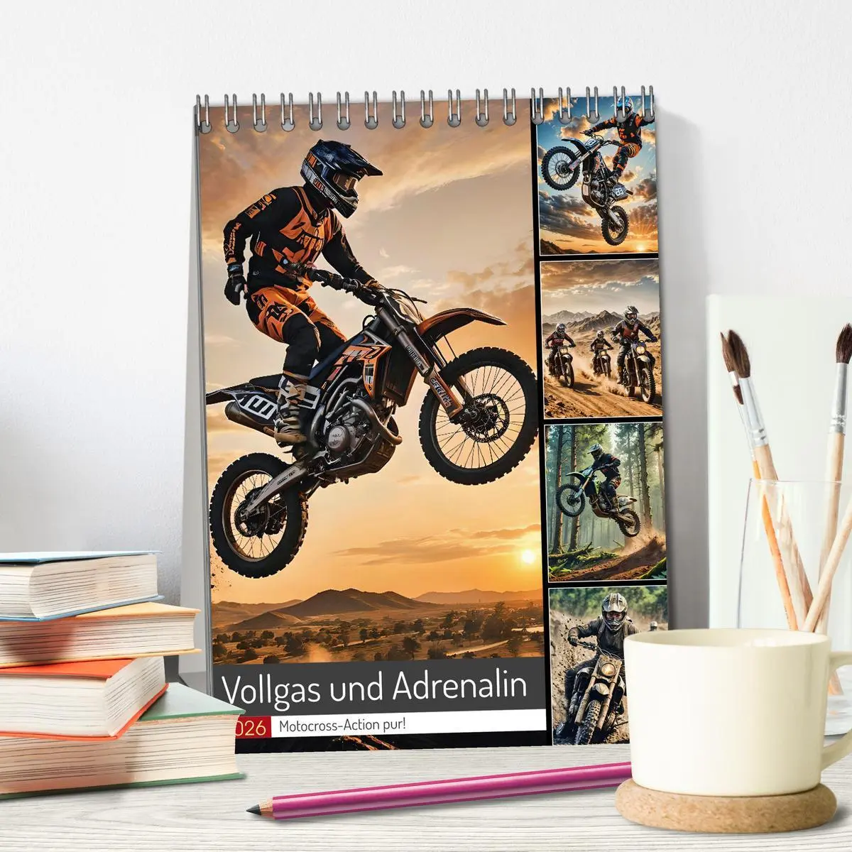 Bild: 9783457266335 | Vollgas und Adrenalin - Motocross-Action pur! (Tischkalender 2026...