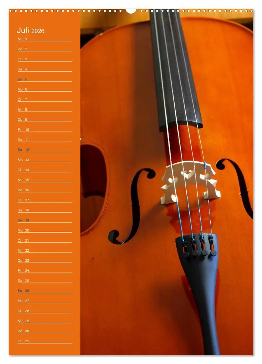 Bild: 9783516426335 | Geliebtes Cello (Wandkalender 2026 DIN A2 hoch), CALVENDO...