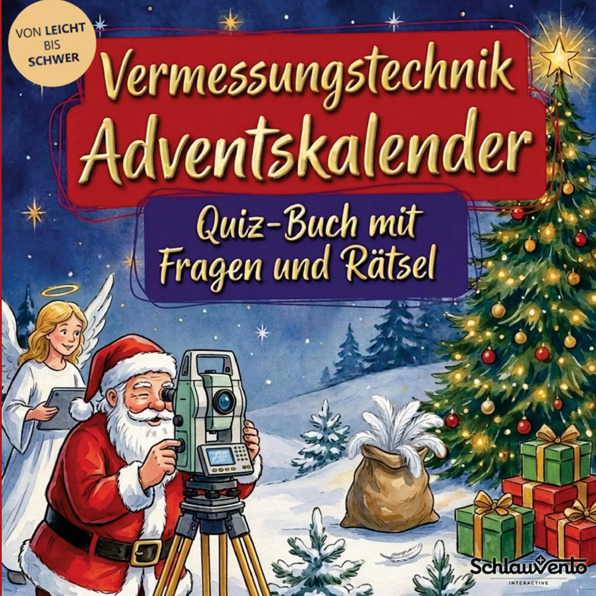 Cover: 9783693196335 | Vermessungstechnik-Adventskalender: Quiz-Buch mit Fragen und Rätsel