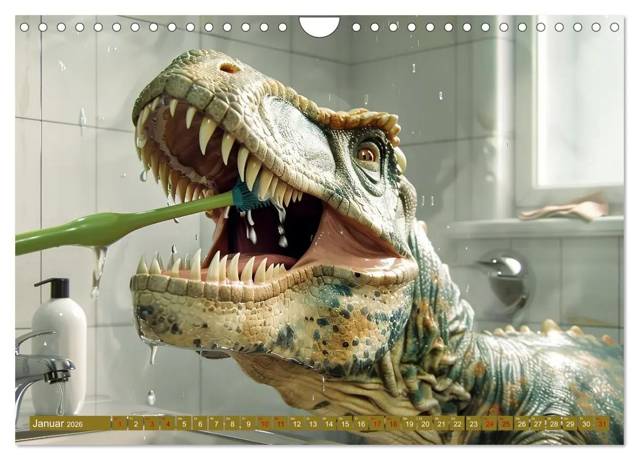 Bild: 9783457326435 | Wie wäre es mit einem Dinosaurier als Haustier? (Wandkalender 2026...