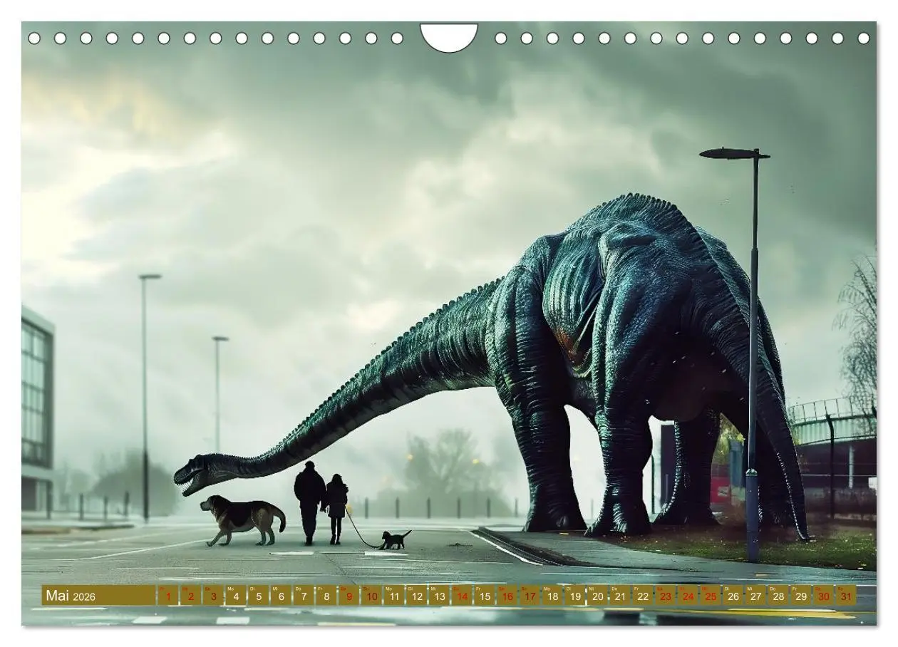 Bild: 9783457326435 | Wie wäre es mit einem Dinosaurier als Haustier? (Wandkalender 2026...