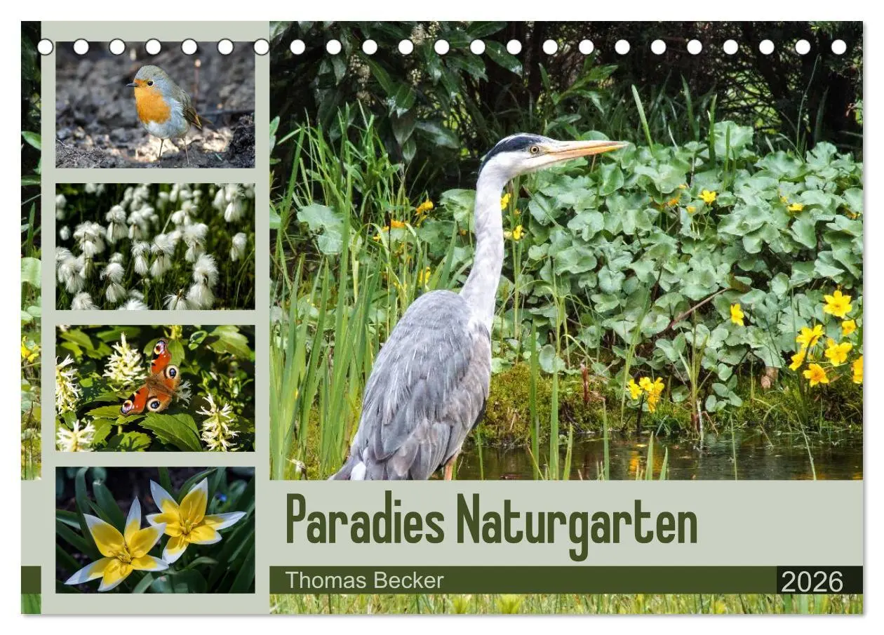 Cover: 9783457946435 | Paradies Naturgarten (Tischkalender 2026 DIN A5 quer), CALVENDO...