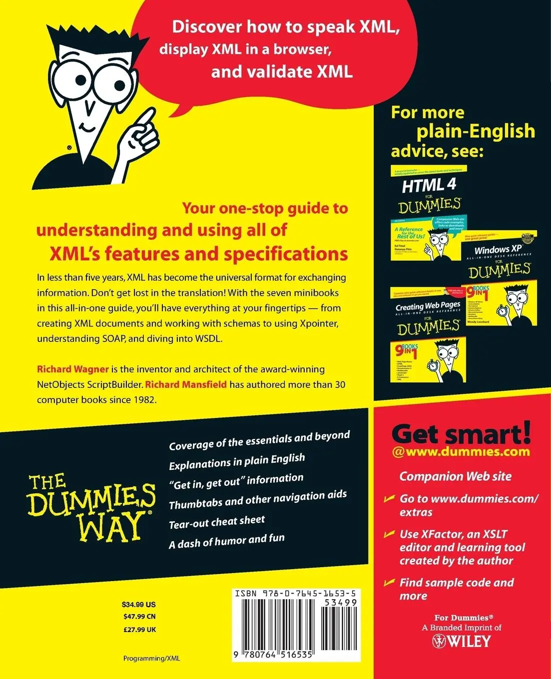 Rückseite: 9780764516535 | XML All in One Desk Reference for Dummies | Richard Wagner (u. a.)