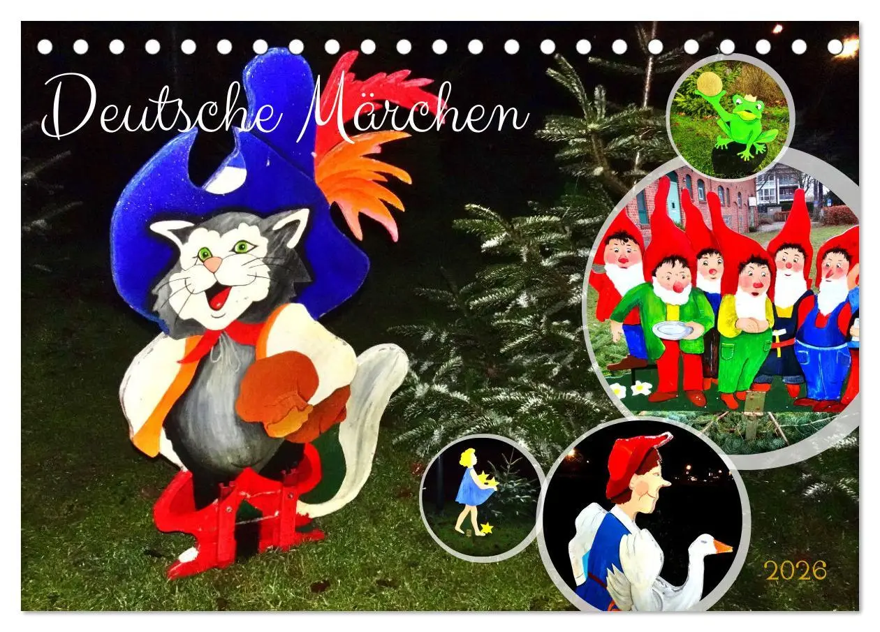 Cover: 9783457486535 | Deutsche Märchen (Tischkalender 2026 DIN A5 quer), CALVENDO...