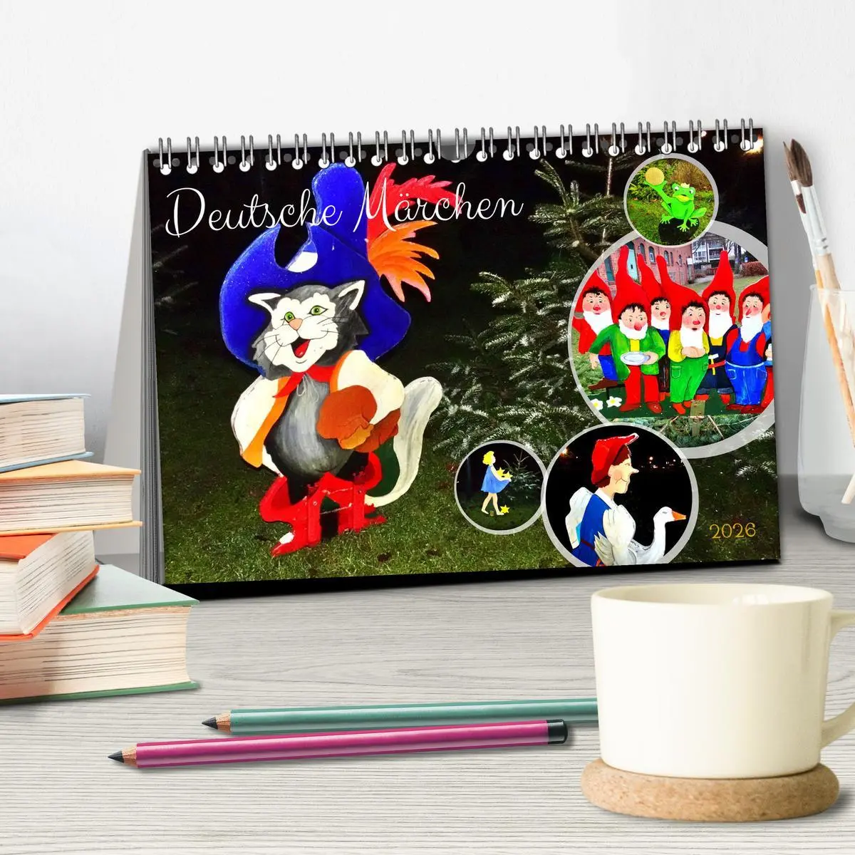 Bild: 9783457486535 | Deutsche Märchen (Tischkalender 2026 DIN A5 quer), CALVENDO...