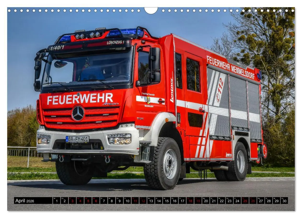 Bild: 9783457626535 | Feuerwehrfahrzeuge (Wandkalender 2026 DIN A3 quer), CALVENDO...