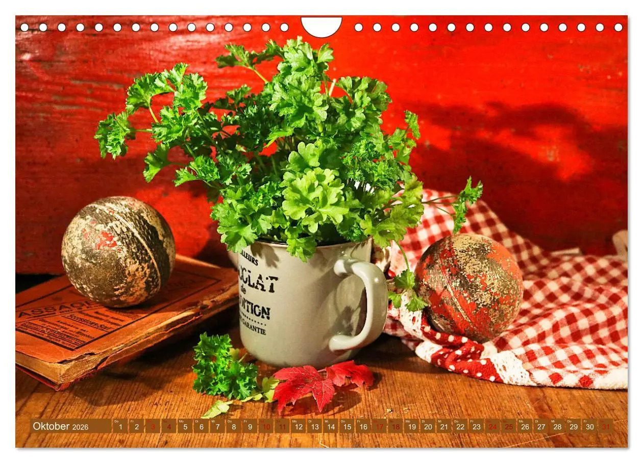 Bild: 9783457796535 | Küchenkräuter Nostalgie (Wandkalender 2026 DIN A4 quer), CALVENDO...