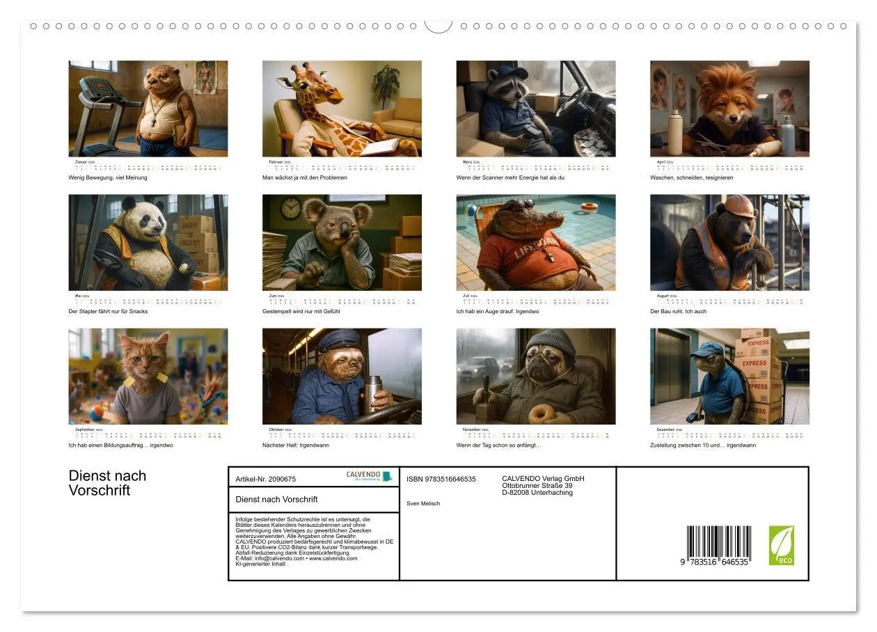 Bild: 9783516646535 | Dienst nach Vorschrift (hochwertiger Premium Wandkalender 2026 DIN...