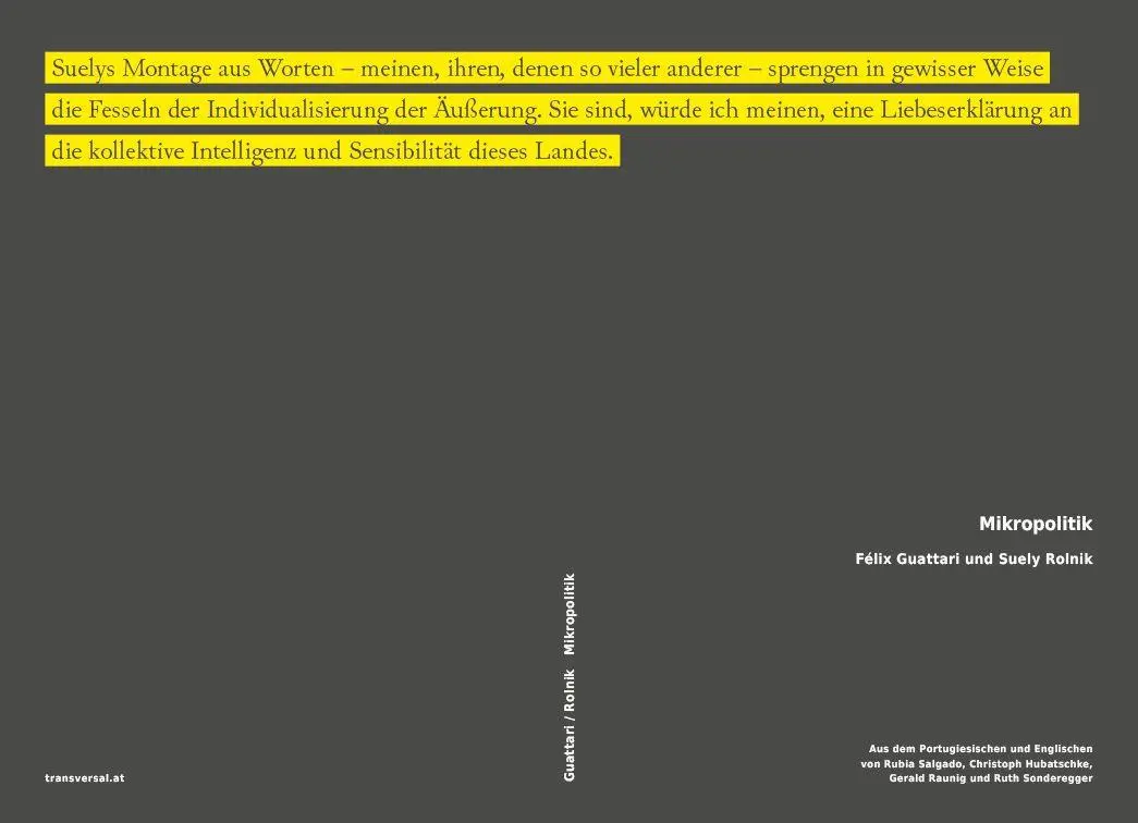 Cover: 9783903046535 | Mikropolitik | Wunsch-Kartografie und molekulare Revolution | Buch
