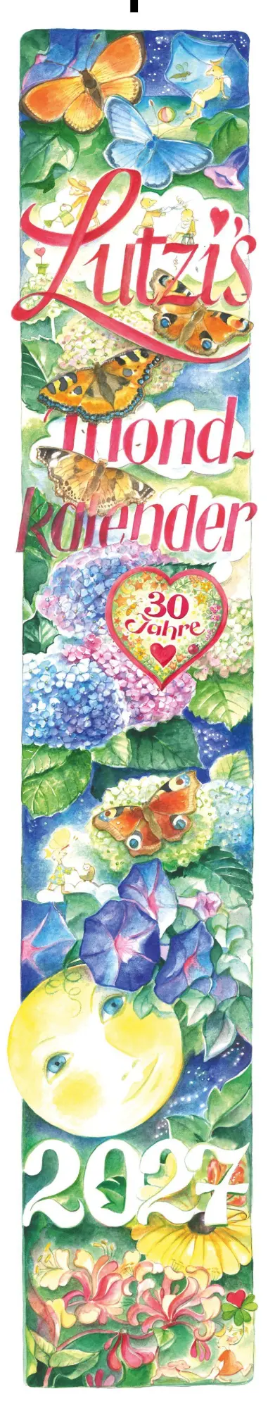 Cover: 9783942966535 | Lutzis Mondkalender lang 2027 | Andrea Lutzenberger | Lutzenberger