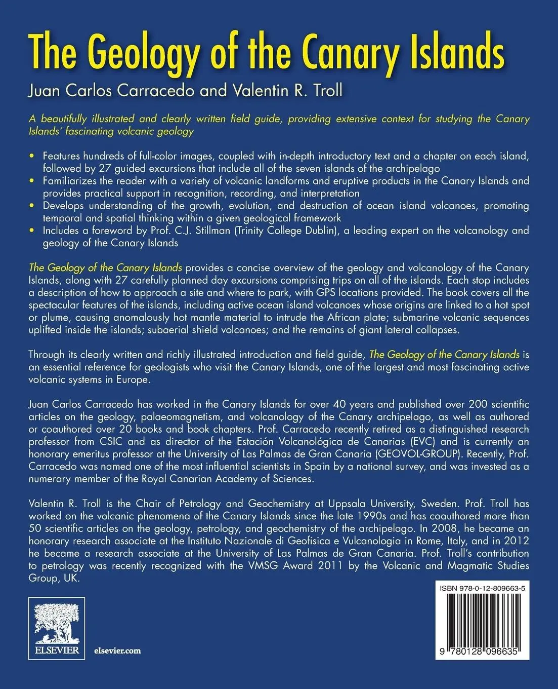 Rückseite: 9780128096635 | The Geology of the Canary Islands | Juan Carlos Carracedo (u. a.)
