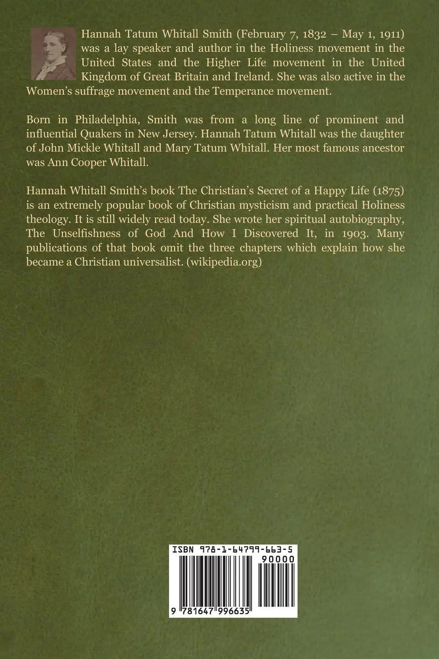 Rückseite: 9781647996635 | The Christian's Secret of a Happy Life | Hannah Whitall Smith | Buch