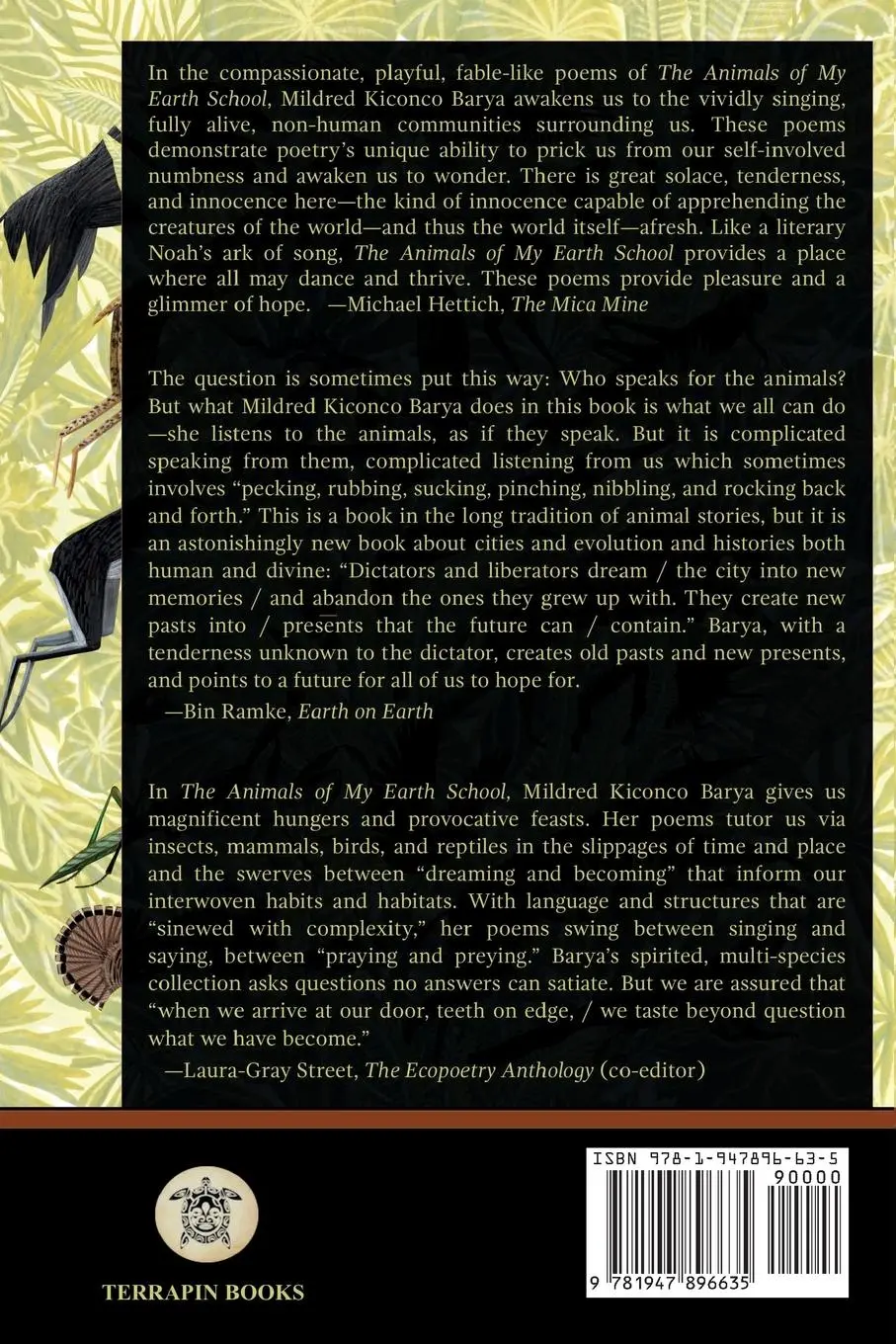 Rückseite: 9781947896635 | The Animals of My Earth School | Mildred Kiconco Barya | Taschenbuch