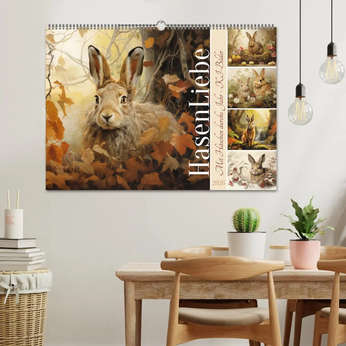 Bild: 9783457476635 | Hasenliebe (Wandkalender 2026 DIN A2 quer), CALVENDO Monatskalender
