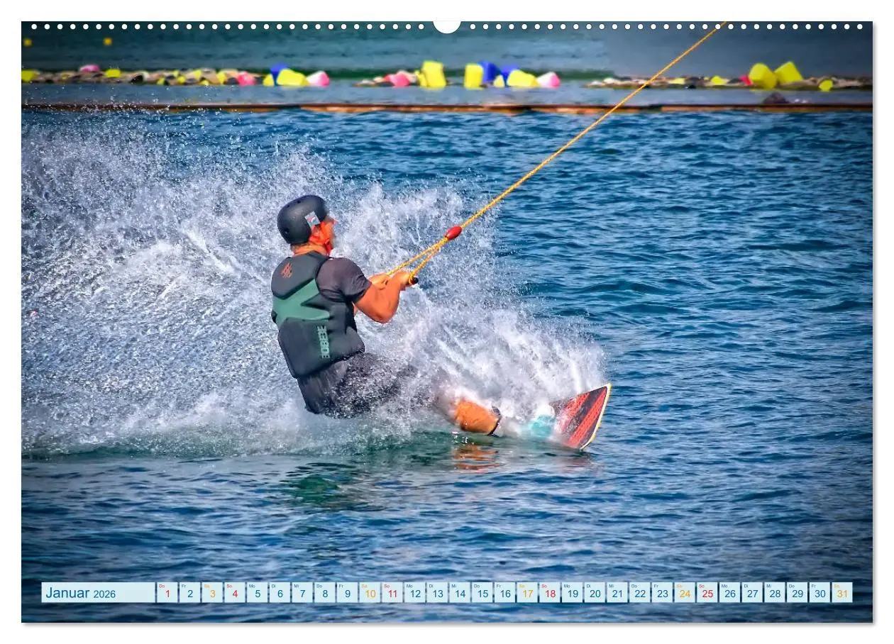 Bild: 9783457856635 | Wakeboarden (hochwertiger Premium Wandkalender 2026 DIN A2 quer),...