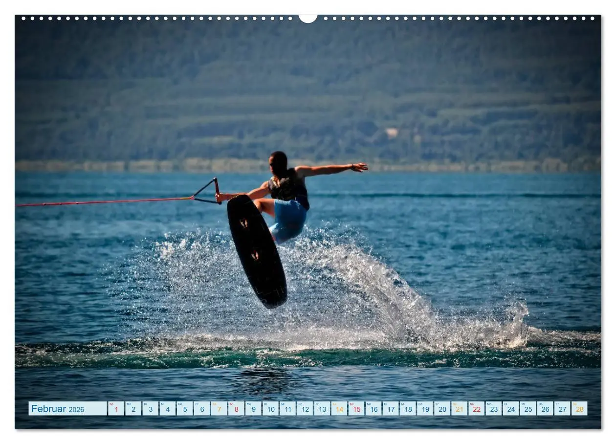 Bild: 9783457856635 | Wakeboarden (hochwertiger Premium Wandkalender 2026 DIN A2 quer),...